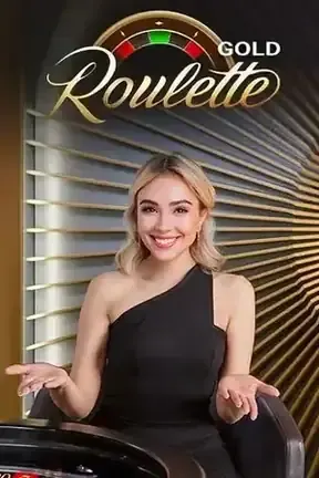 Live roulettetafel Gold Roulette met vergulde speeltafel