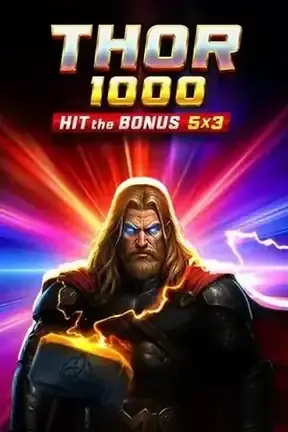 Gokkast Thor 1000 met een hamer vol bliksemschichten
