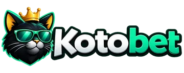 Logo van Kotobet Casino, zwarte kat met kroon en groene bril